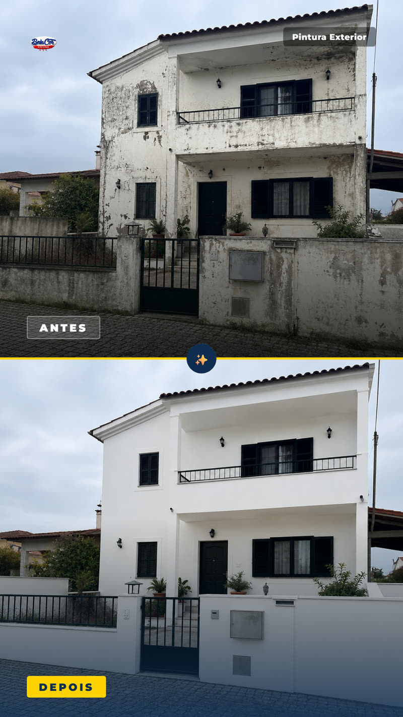 Antes e depois de uma obra Bela Cor Pinturas